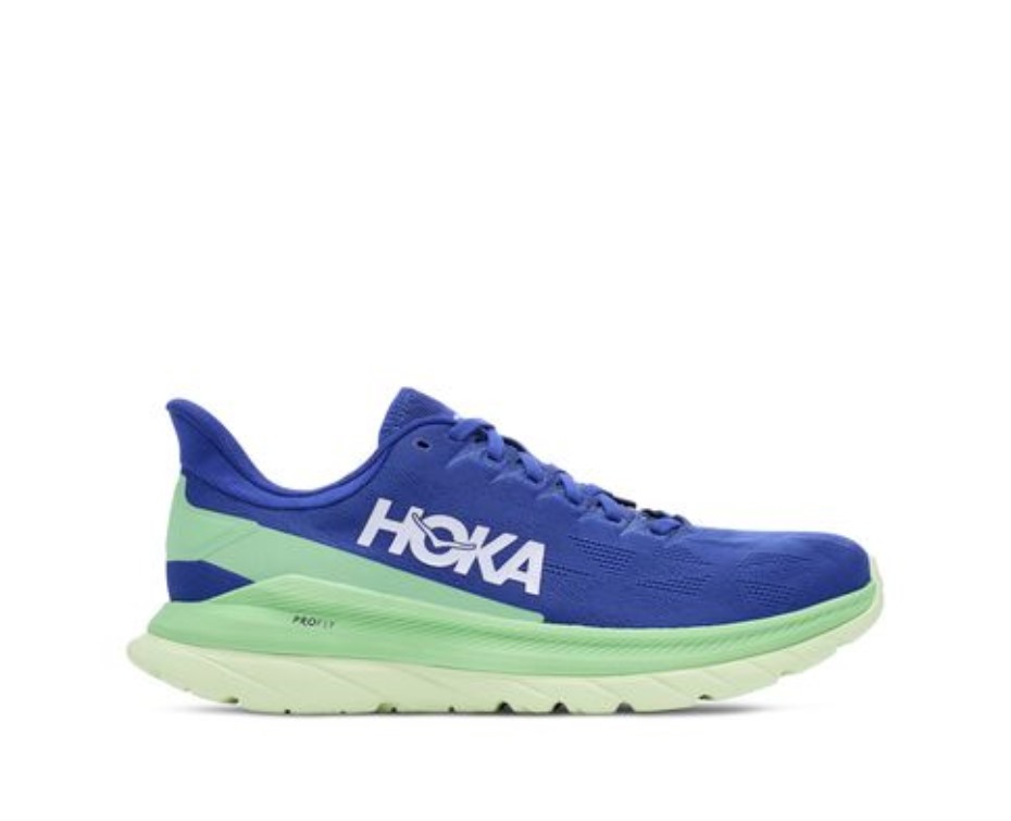 Hoka Mach 4 Vakító Kék Zöld Hamu