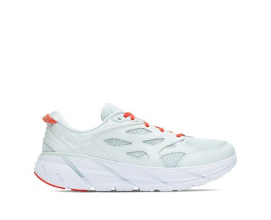 Hoka Clifton L Blue Mandarin Red