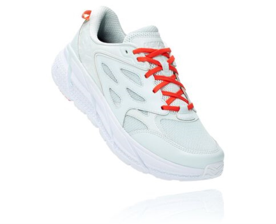 Hoka Clifton L Blue Mandarin Red