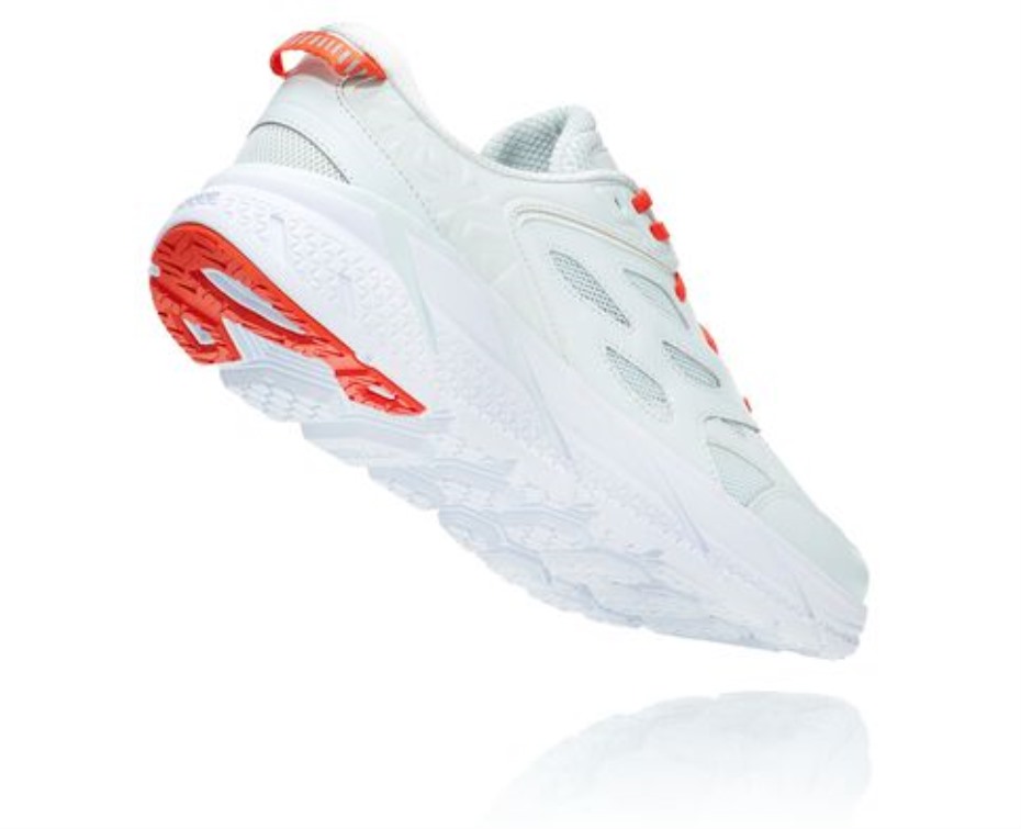 Hoka Clifton L Blue Mandarin Red