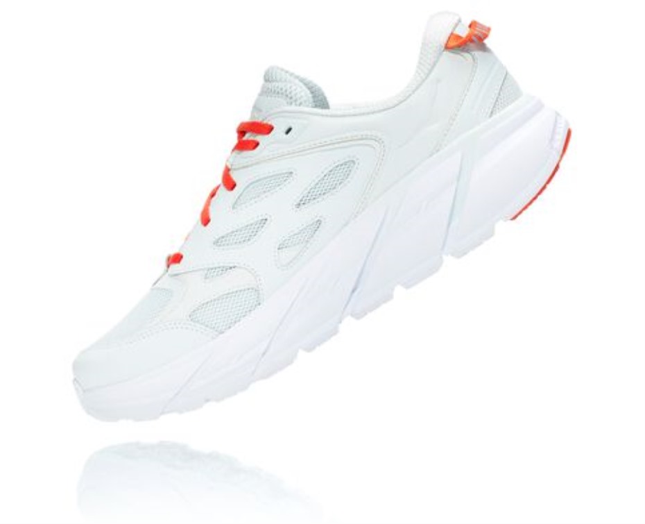 Hoka Clifton L Blue Mandarin Red
