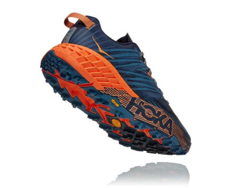Speedgoat 4 Hoka Valódi Kékeszöld Datolyaszilva Narancs