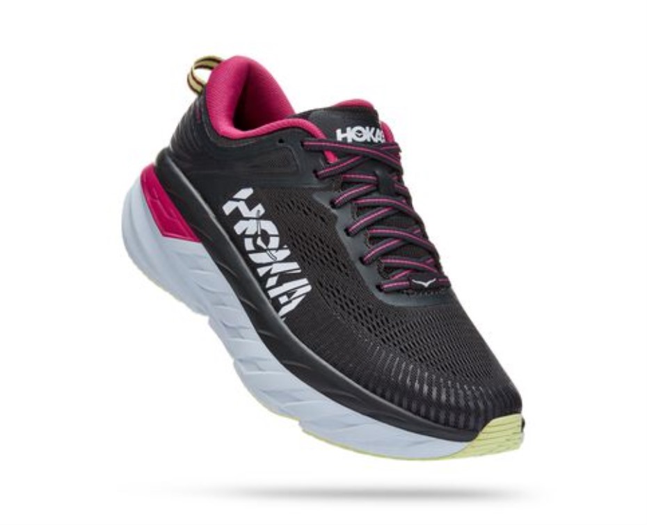 Hoka Bondi 7 Kék Grafit Fesztivál Fukszia