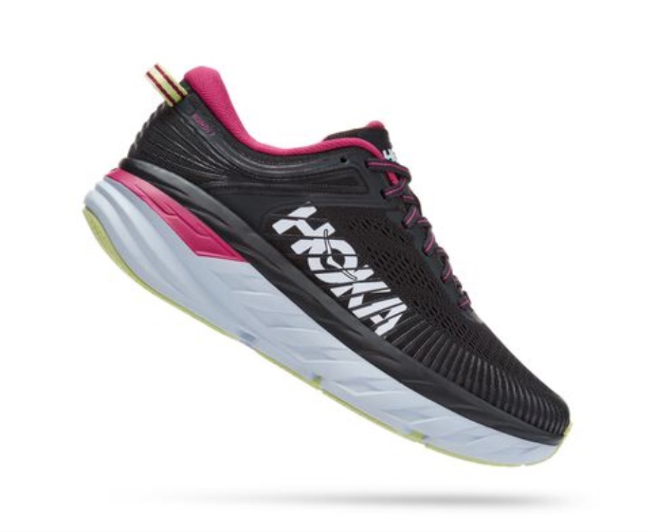 Hoka Bondi 7 Kék Grafit Fesztivál Fukszia