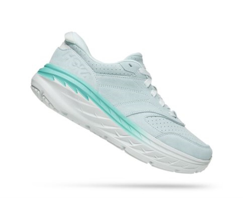 Hoka Bondi L Suede Blue Glass Atlantis